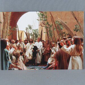 Vintage Postcard - 1990 Oberammergau Passion Play Christ Arrives in Jerusalem